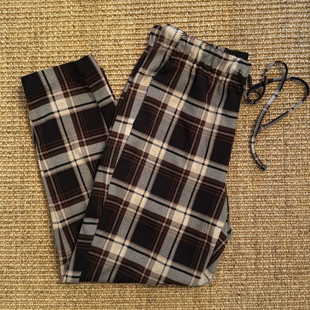Jules & Leopold Plaid Tie Waist Pants Small